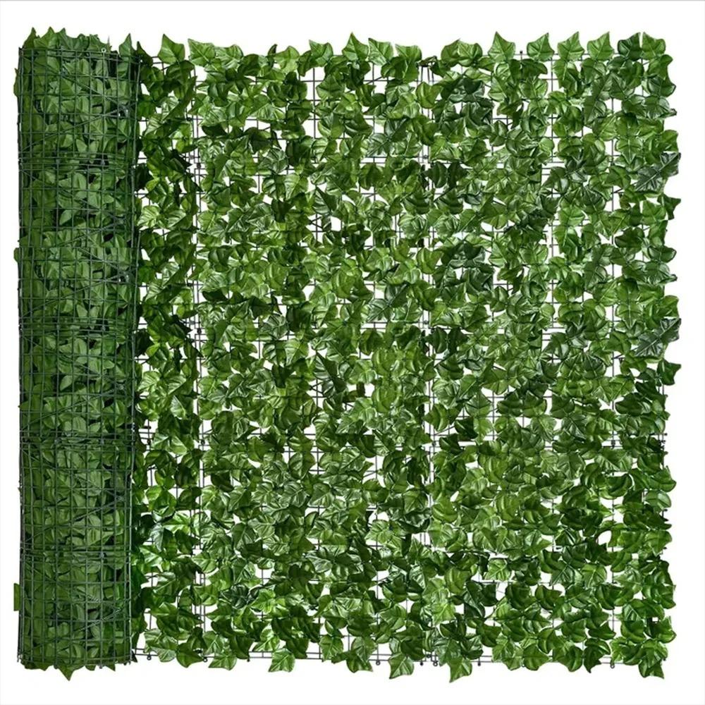 50x100 см Искусственные Панели для Забора из Зеленых Листьев, Искусственный Экран для Забора-Ширмы для Дома, Сада, Балкона
