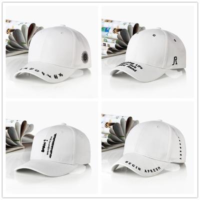 Новая Мода вышивка буквой черная Белая Кепка Хлопок Snapback Кепки Для Мужчин Женщин Хип-Хоп Посадка Бейсболки