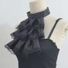 Detachable Ruffled Lace Fake Collar Lolita Necktie Scarf Collar Wrist Cuffs Layered Neck Collar Tie Clown Cosplay Ornaments