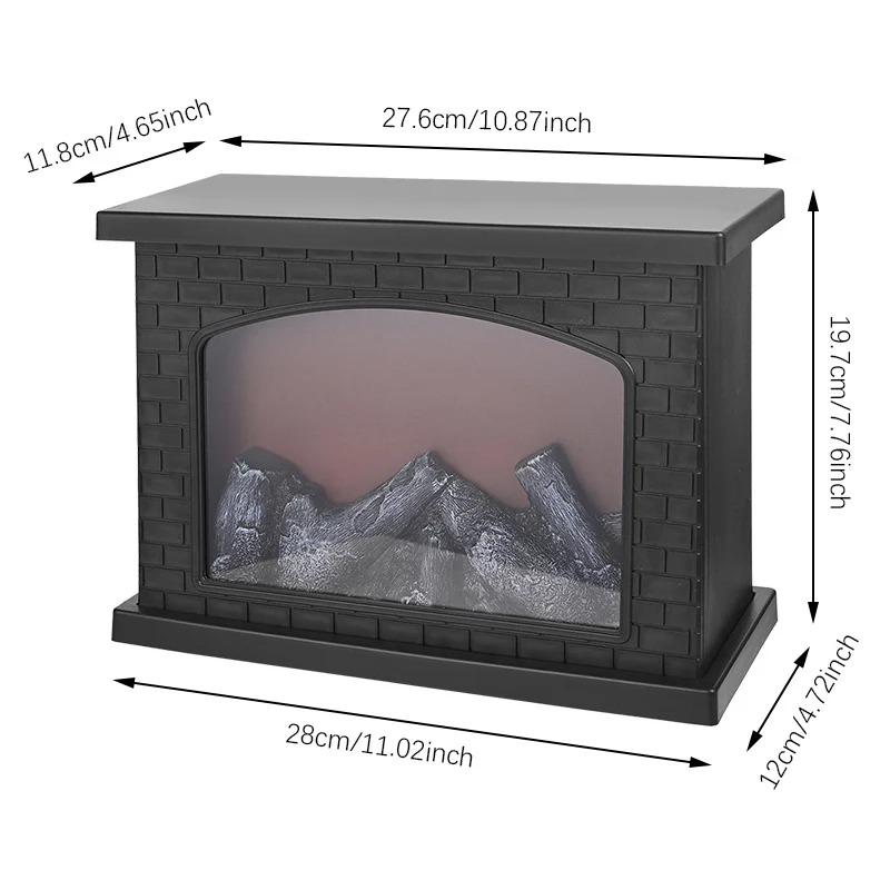 Рождественский камин, лампа с пламенем, угольная светодиодная настольная лампа, теплый свет, праздничный подарок, украшение для дома, праздничное окружающее освещение