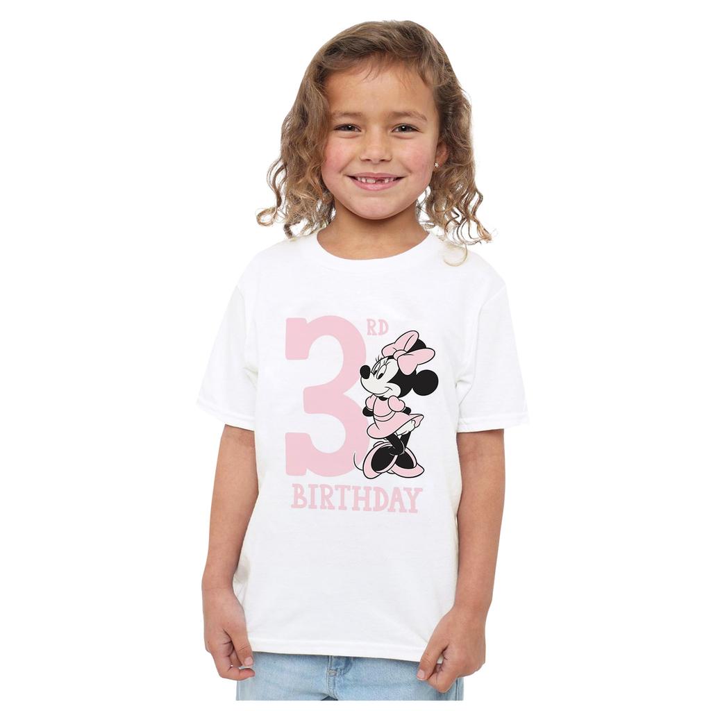 Disney Childrens/Kids Minnie Mouse 3rd Birthday T-Shirt