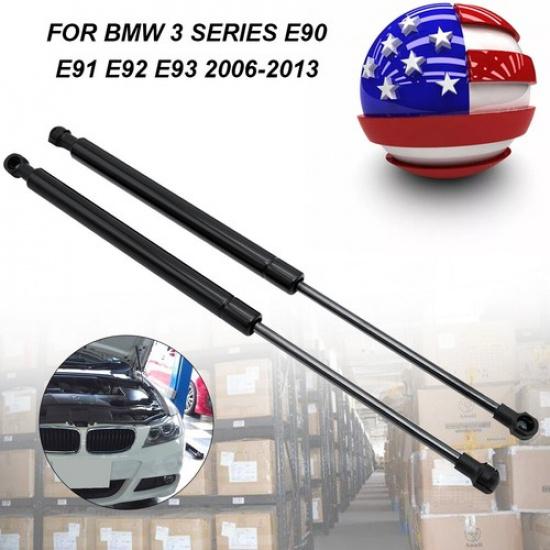 2PCS Front Hood Lift Support Gas Shock Struts For BMW 323i 325i 328i E90 E91 E92