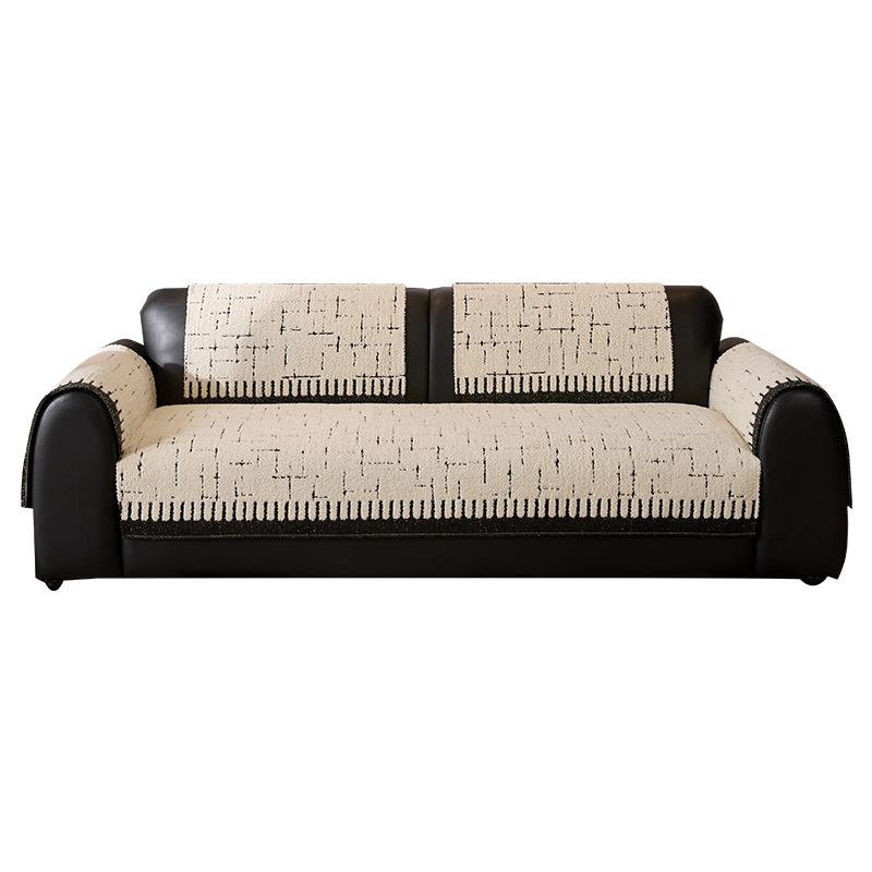 New Half-Edge Velvet Sofa Cushion, Light Luxury Style, Non-Slip And Dirt-Resistant Seat Cushion, Advanced Sofa Cover, Autumn And Winter Sofa Cover