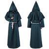 Wizard Costume Cosplay Medieval Monk Friar Robe Priest Costume Ancient Clothing Christian Suit