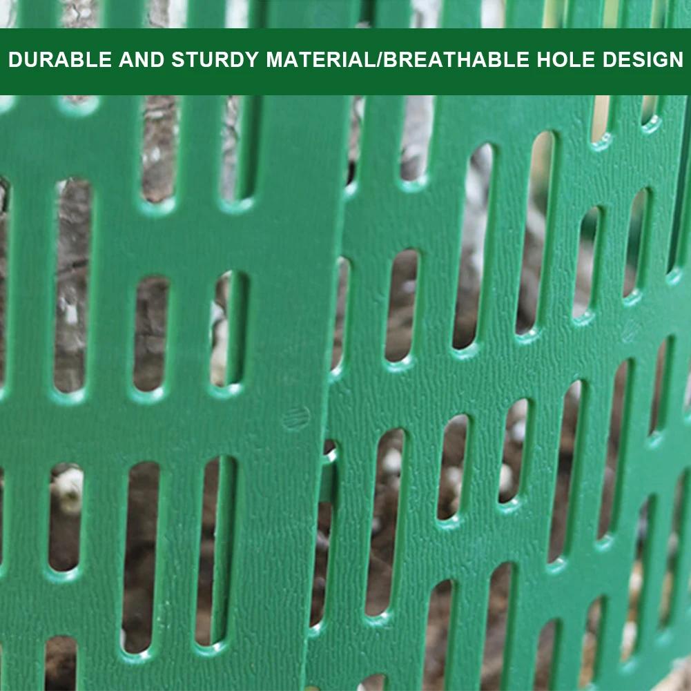 6pcs Tree Trunk Protector Vent Hole Design Plant Protector Cage PVC Trunk Bark Saplings Guard Cover Plant Protection Fence Tools