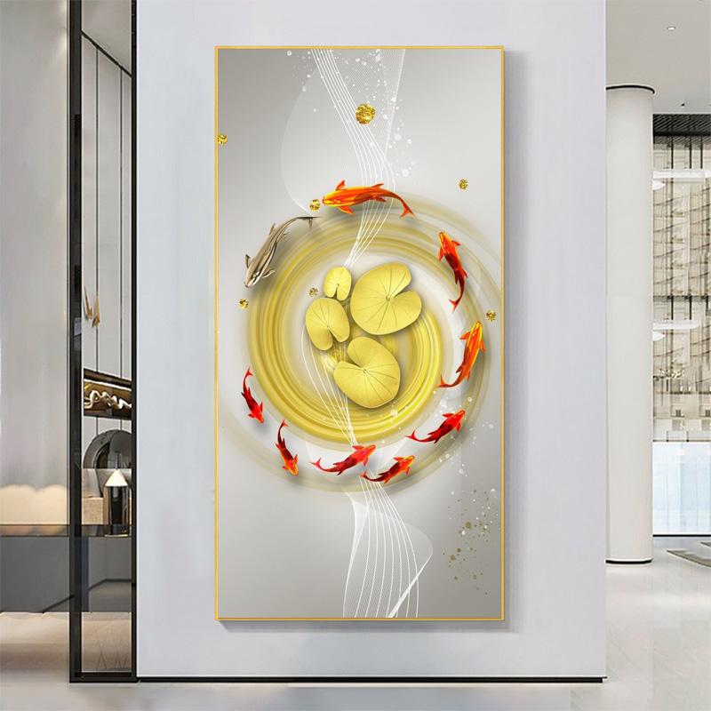 Картины с рыбками кои, современные постеры с животными, печать на холсте, абстрактные настенные художественные картины Куадрос для гостиной, домашний декор, БЕЗ РАМКИ