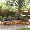 VidaXL 8-Piece Garden Sofa Set with Cushions In Acacia Wood and Rattan 3278904