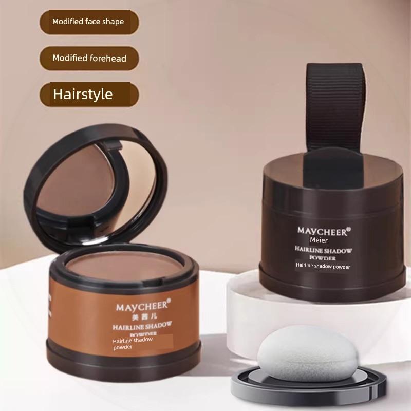 MAYCHEER Hairline Sculpting Contour Powder Headline Powder Waterproof Hair White Hair Cover Powder Repair Gray Hairline Powder