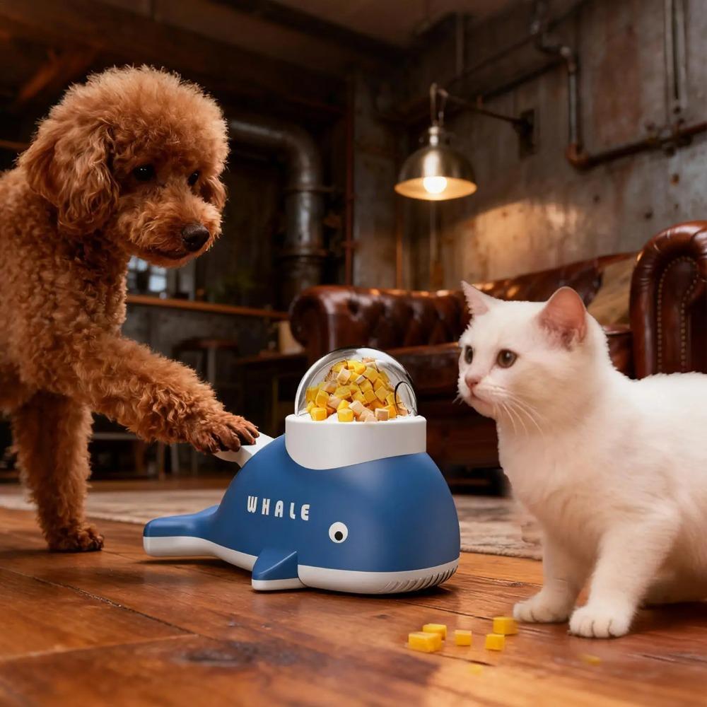 Adjustable Hole Slow Feeder Dog Toy Press-Activated Treat Dispensing Dog Toys Healthy Feeding