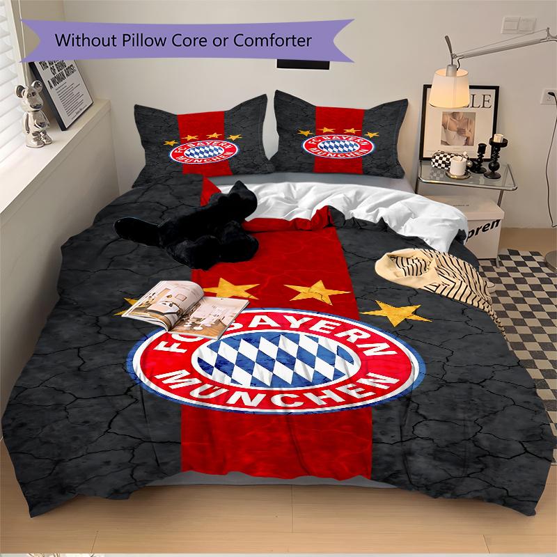 3Pcs Bayern Munich Crest Bedding Sets For All Sizes New 3D Printed Bed Cover Comforter Duvet Cover Pillowcase Bedroom Decoration