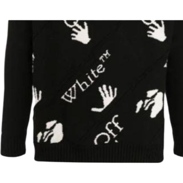 Свитшот OFF WHITE с круглым вырезом Drowning OMHE064F20KNI0011001