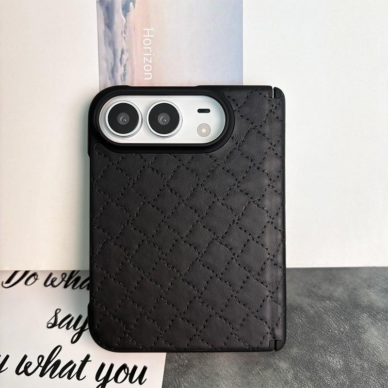 Magnetic Flip Case IPhone 18 Duo With Full Coverage Drop Protection PCLeather Hybrid Textured Design Handcrafted