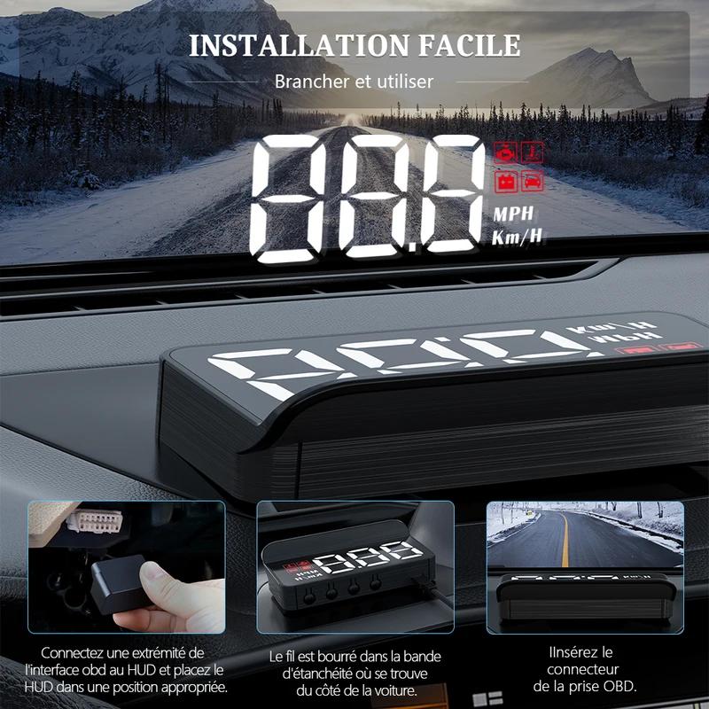 LANGJING M3 OBD2 GPS Head-Up Display Автоэлектроника HUD Проектор Цифровой Автомобильный Спидометр Аксессуары Для Всех Автомобилей
