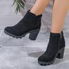 Fashion Women Platform Boots Women's Ankle Boots Autumn Fashion Elegant Faux Suede Elegant Concise Solid Colors High Heel Ankle Boots