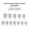 Elk Red & White Snowflake Wearable Christmas Tree Nails - Detachable False Nails