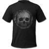 Готическая мужская футболка с кругом из черепов