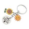 Sun Motto Keychain Pendant Charm Stainless Steel Keychain With Inspirational Sun Design For Daily Use And Gift Giving