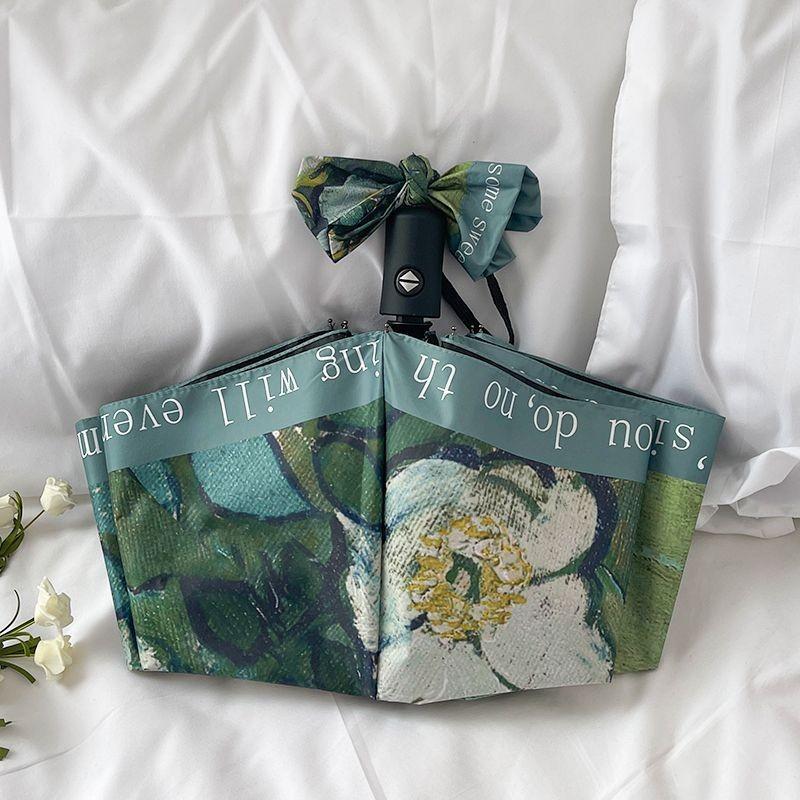 Зонт-картина маслом Ван Гога «Дикая роза», зонт двойного назначения, зонт в стиле легкой роскоши, американский ретро-зонт, британский стиль, дешевый солнцезащитный зонт