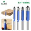 1/4" Shank Blue Glitter Double Bearing Edge Trimmer Router Bit for Woodworking, Double Edge Trimmer, Bakelite Milling Cutter