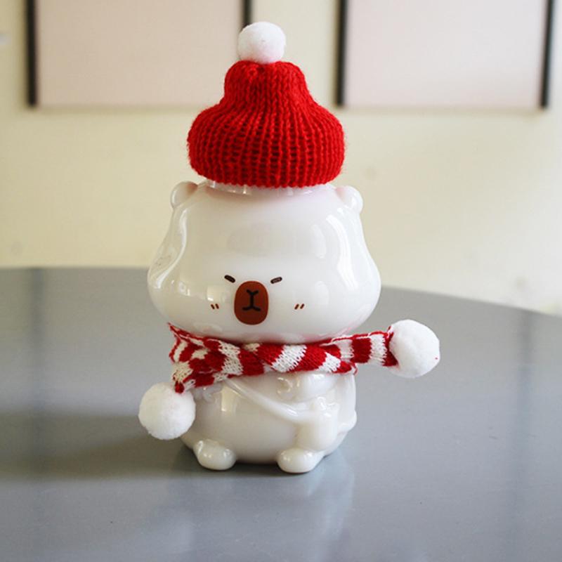 Бутылки для молока, сока, чая с капибарой 350/500 мл, мультяшная форма, пластиковая прозрачная чашка для напитков, герметичная банка для конфет и печенья