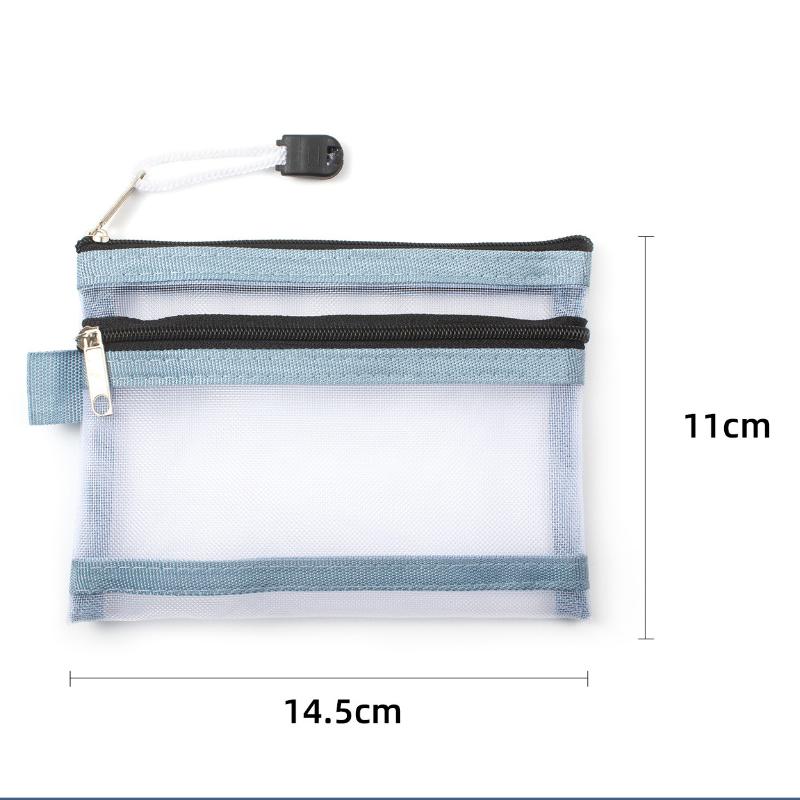Многослойная сумка-молния для монет из нейлоновой сетки, органайзер для ключей, помады, наушников, держателя, удостоверения личности, кредитных карт, чехла для хранения
