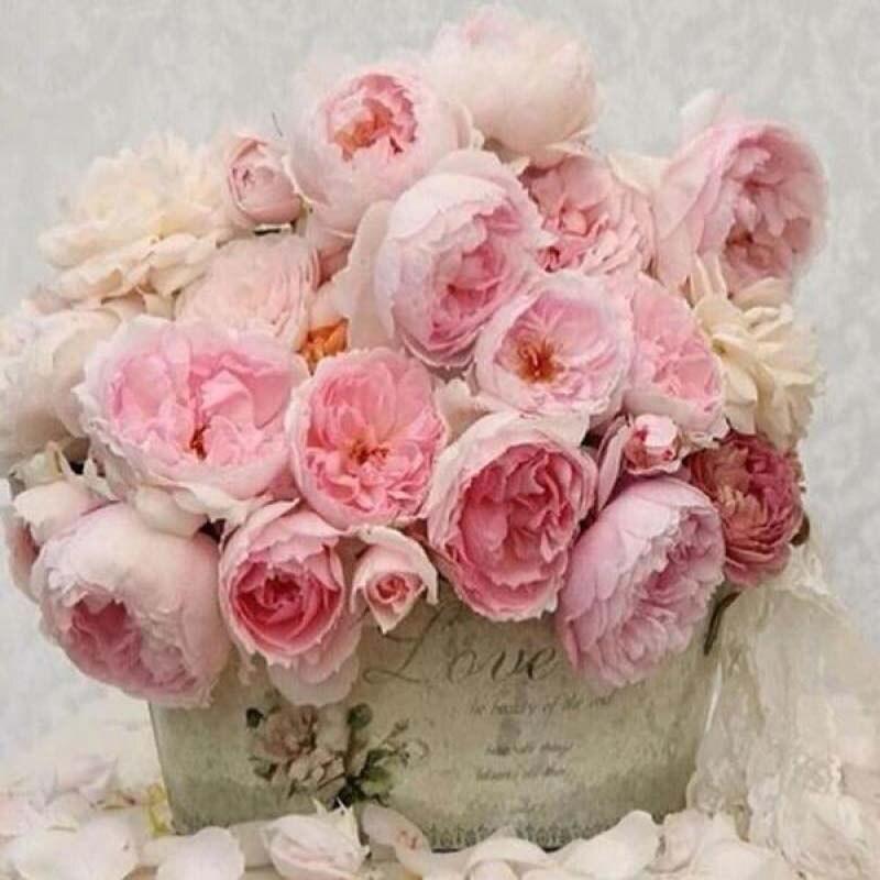 Наборы бриллиантов «сделай сам», цветочная живопись, полная круглая дрель, стразы, вышивка, картина, вышивка крестом, ручная работа, домашний декор, подарок