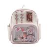 Pu Dualcolor Backpack For Girls And Boys With Cushion Straps And Large Capacity