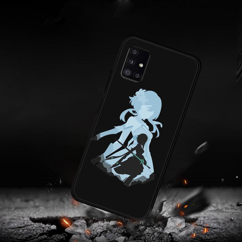 Телефон Funda Genshin Impact аниме для Samsung Galaxy A71 A52 A41 A51 A02s A12 A21s A72 A32 4g A31 A53 A23 A13 A52s 5g Capinha