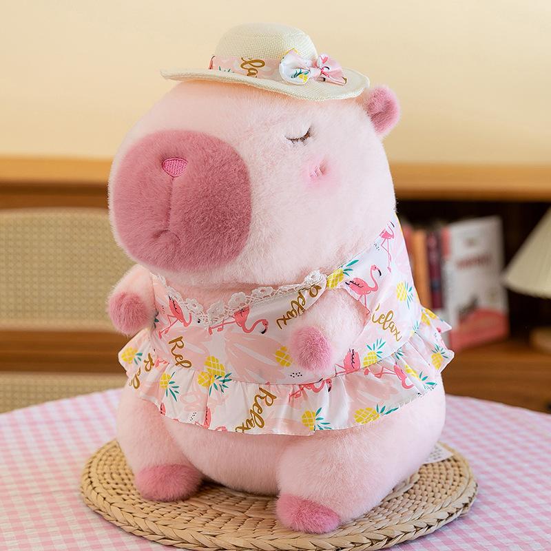 Summer Style Capybara Plush Toy Doll for Girls Sleeping Pillow Children's Gift