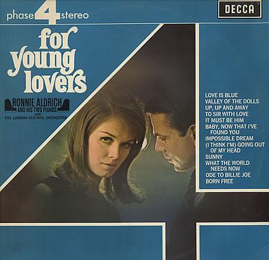 Виниловая пластинка RONNIE ALDRICH & HIS TWO PIANOS - For Young Lovers PFS4141 Decca 1968 UK Джаз Б/у