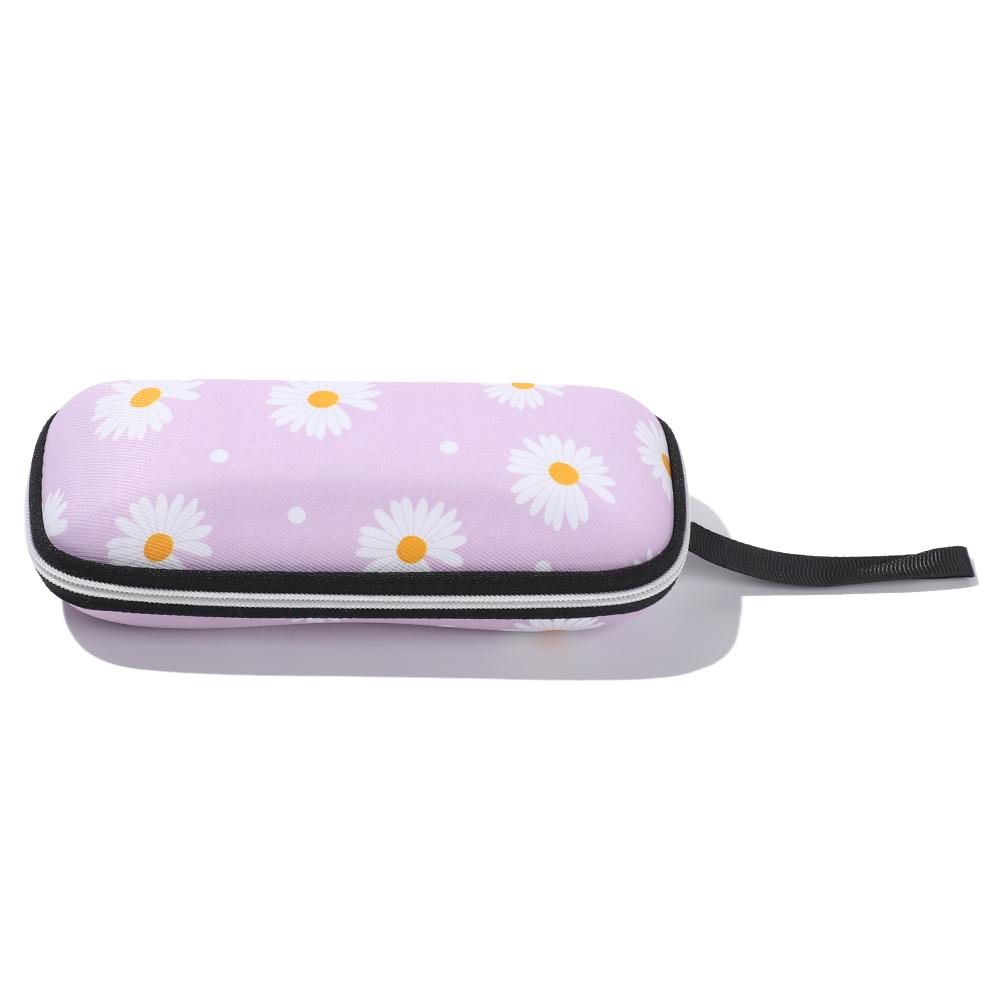 Men EVA Zipper Waterproof Glasses Holder Eyeglasses Case Large Capacity Glasses Box Fresh Daisy
