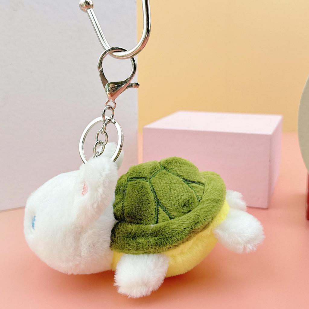 Милый мультяшный плюшевый брелок-подвеска в виде черепахи и кролика