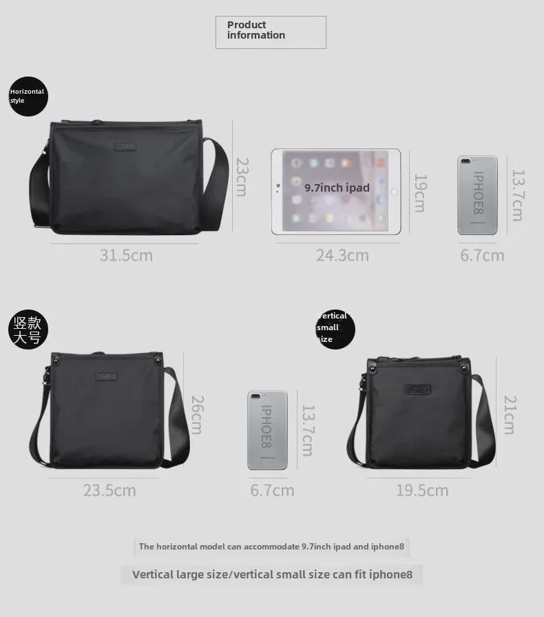 Baojiaxi Мужская водонепроницаемая сумка через плечо из ткани Оксфорд - повседневный рюкзак и сумка-мессенджер 