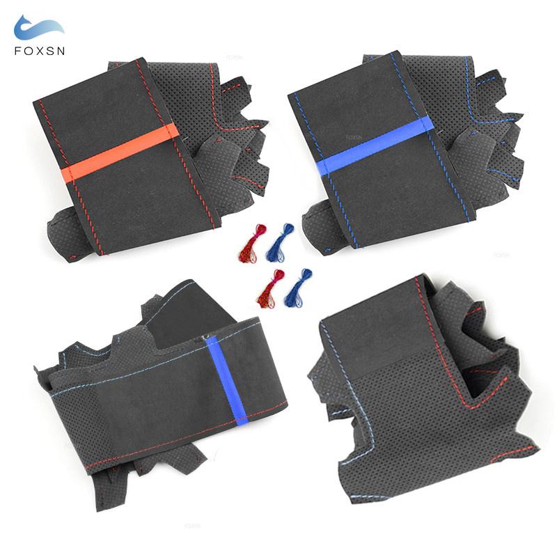 Отделка рулевого колеса автомобиля замшевой кожей для BMW 5 6 7 серии F10 F07 F11 2009-2017 F12 F13 F06 2011-2018 F01 F02