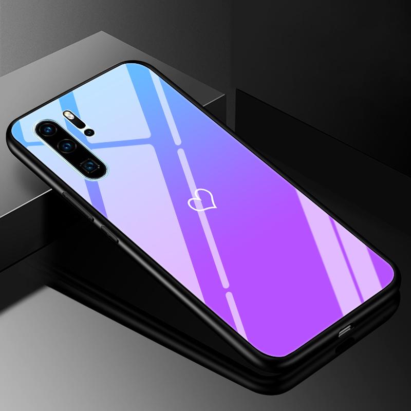Чехол-бампер для Huawei P30 Lite с закаленным стеклом, Чехлы для Huawei P20 P30 Pro P40 Lite E P50 P50E P60 Pro Plus, Жесткий задний бампер
