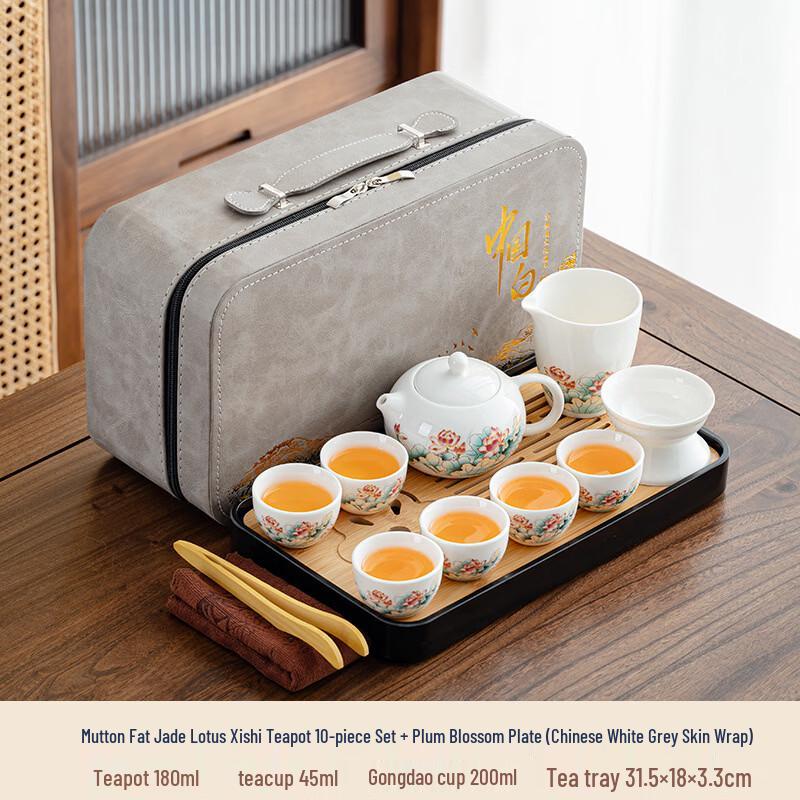 Dehua Mutton Fat Jade Tea Set