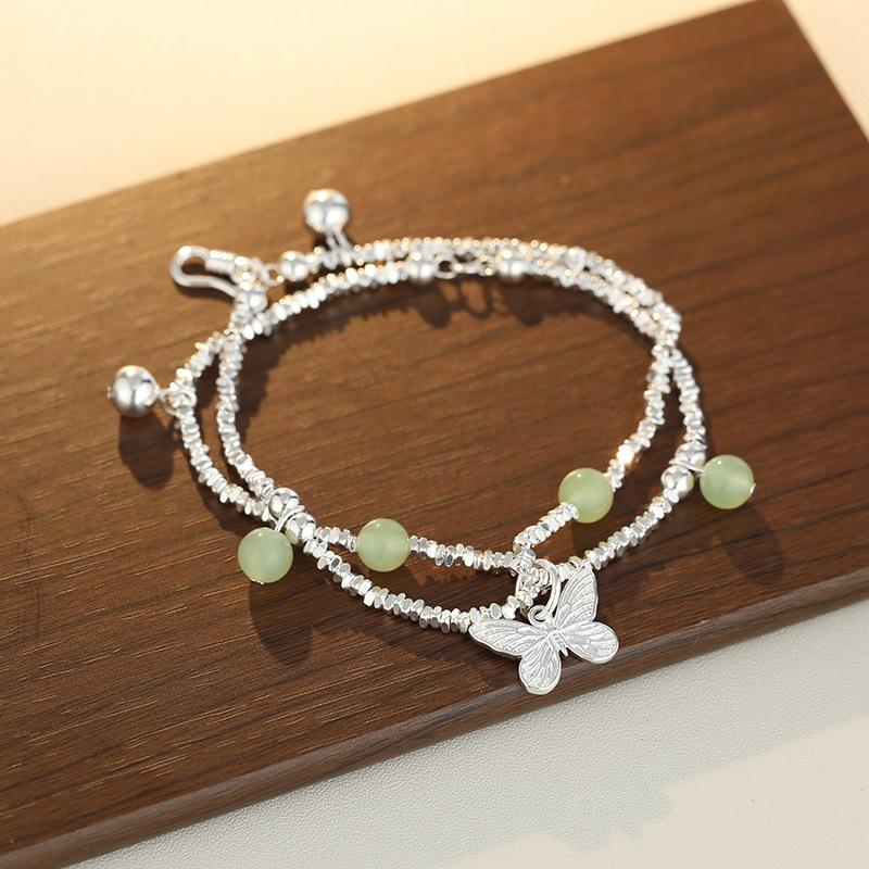 Ventfille Hetian Jade Bracelet for Women Girl Temperament Luxury Retro Palace Good Fortune Bless Jewelry Dropshippping