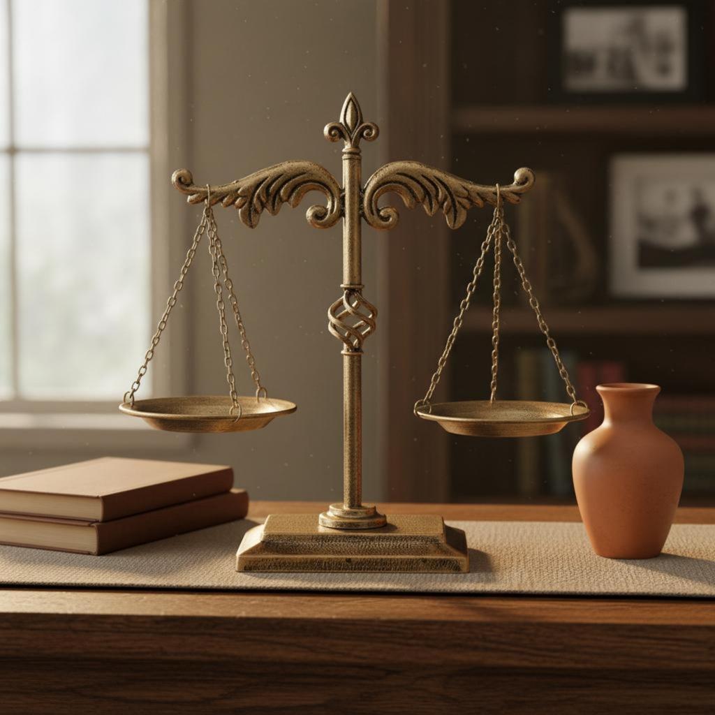 Decorative Balance of Fairness Versatile Balance of Fairness Sculpture Decorative Balance Scale Handmade Vintage Balance Scale