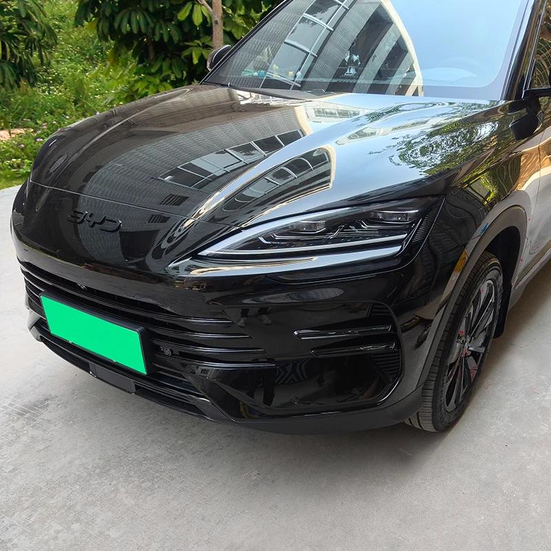 For BYD Song Plus DMI Black Front Emblem Modification Black Warrior Car Badge Covering Styles Emblem For BYD Song Plus