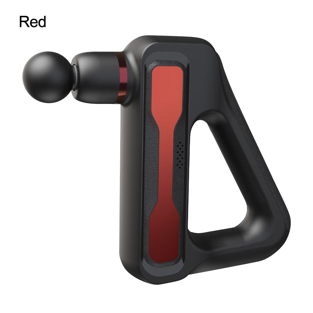 Новый ЖК-треугольный электрический массажный пистолет с ЖК-дисплеем, расслабляющий мышцы, 32-скоростной массаж глубоких тканей, постукивание по мышцам, упражнения для похудения, 8 массажных головок