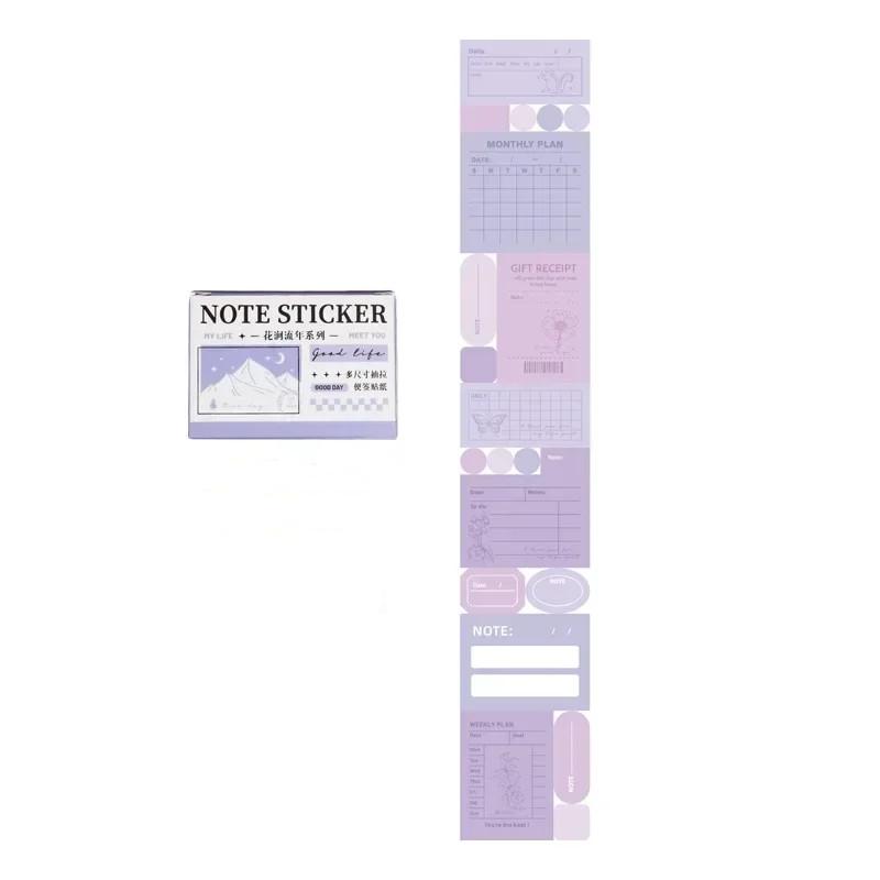 Pull Out Style Washi Tape Retro American Style Decorative Scrapbook Sticker Asethetic Study Sticky Note Cute Stationery Sticker