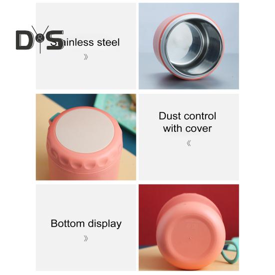 Термосахарница для супа для детей 401-500 мл, изолированный пищевой контейнер из нержавеющей стали, герметичный, с широким горлом, вакуумный стакан для обеда с ручкой для горячей и холодной пищи