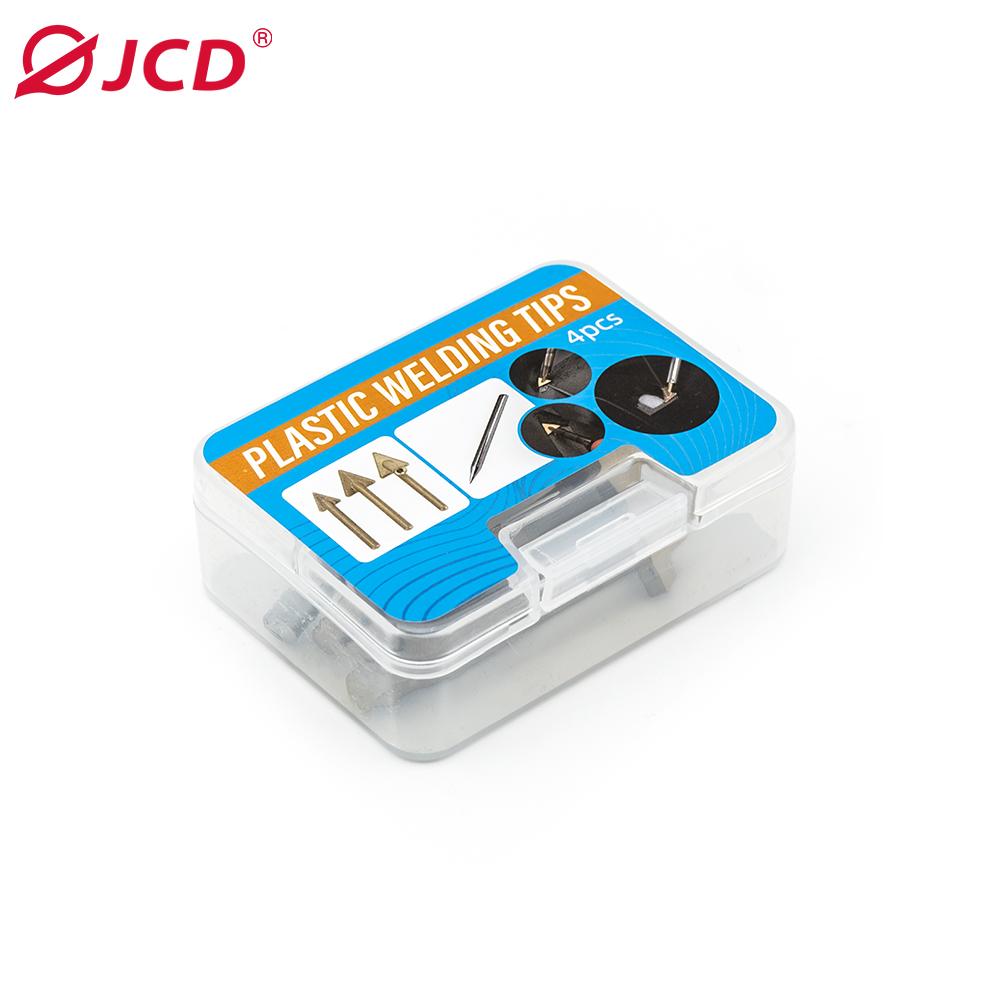 JCD 4pcs Soldering Iron Tips Copper Repair Triangular Smoothing Head Welding Tips Iron Plastic Welder-Replacement Tips