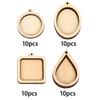 Set of 10 Small Wooden Embroidery Hoops for DIY Jewelry Making
