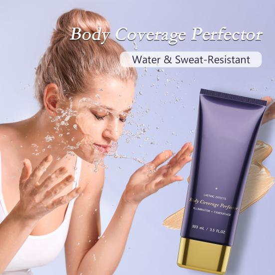 103ML Body Concealer Waterproof Sweat-Proof Long Lasting Natural Lightweight Men Women Arm Leg Full Body Stretch Marks Scars Spots Coverage Care Cream