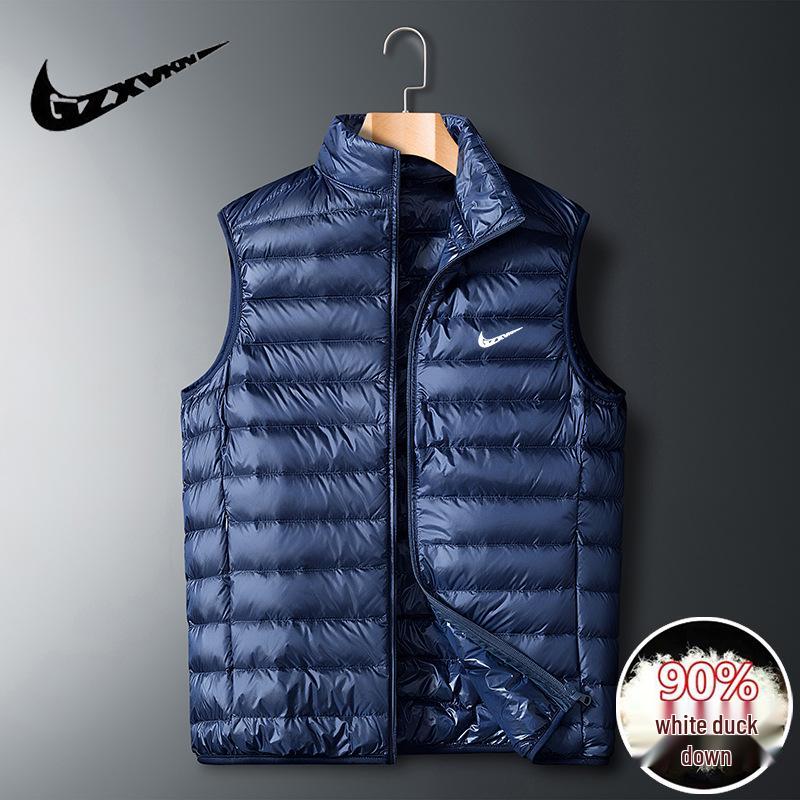 Мужская легкая пуховая куртка большого размера, повседневная и ветрозащитная для осени/зимы