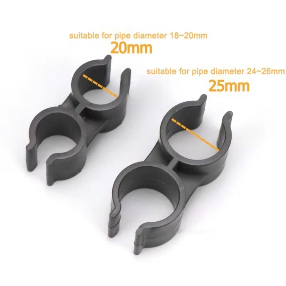 10Pcs 20/25/32mm Dual Pipe Clip Double-ended Tube Clips Agricultural Irrigation