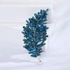 Creative Shining Rhinestones Lapel Shape Pin Brooch Clothes Leaves Shawl Hat Badge Accessories Party