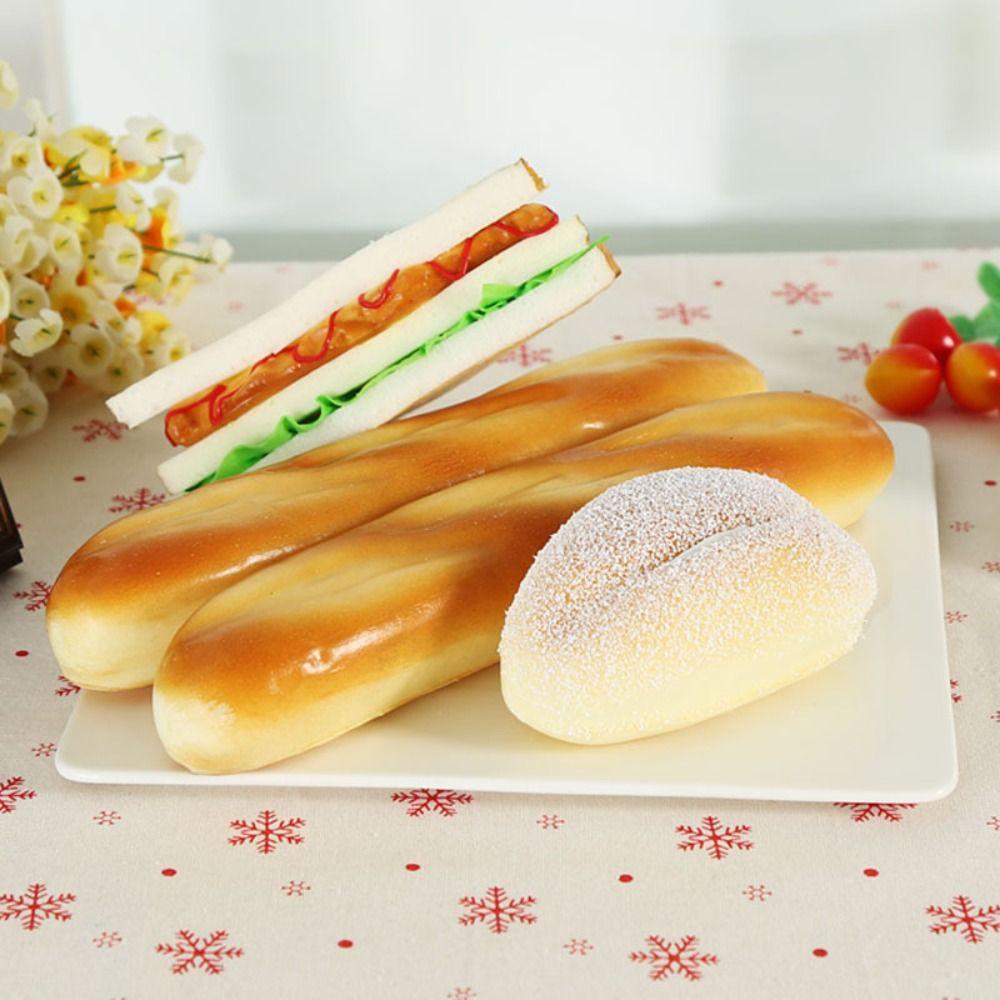 Soft Lifelike Artificial Bread Model Cake Shop Bakery Long Cake Model Home Decoration