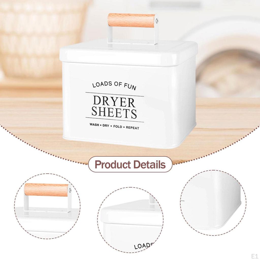 Держатель контейнера для сушильных листов Современный деревянный ручка Контейнер для хранения Декор Капсула для стирки